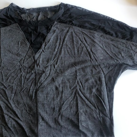 Rachel Roy mesh Triangle Gray Black Tunic - Picture 1 of 2